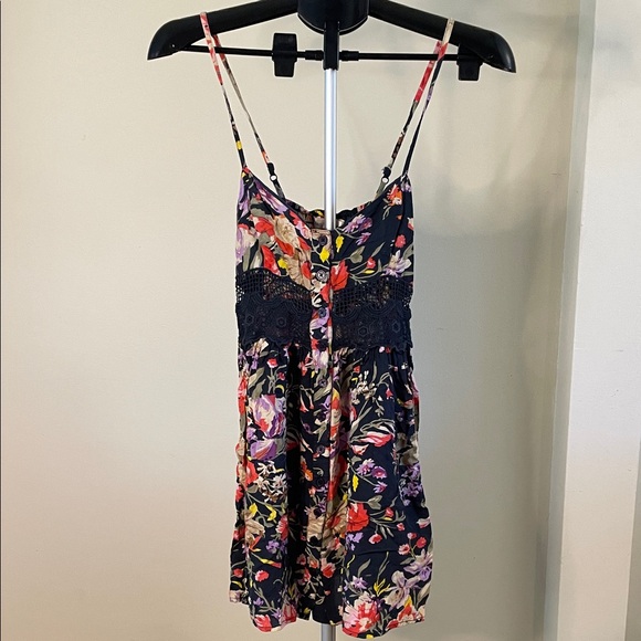 Band of Gypsies Dresses & Skirts - Band of Gypsies Spaghetti Strap Floral Dress with Waist detail